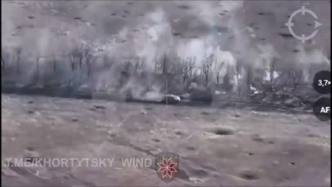 Ukrainian M2 Bradley attacking a Russian position by Keramik