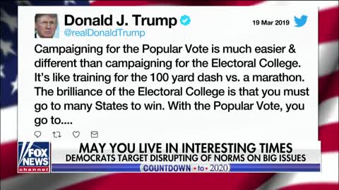 President Trump weighs in on end of Electoral College