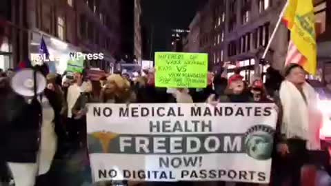 NYC: Vaccine mandate protests Nov. 20, 2021