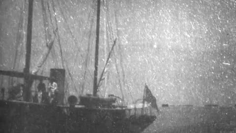 New York Journal Despatch Yacht "Buccaneer" (1898 Original Black & White Film)