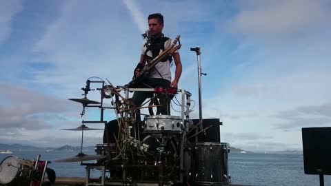 One-man band rocks out with many instruments