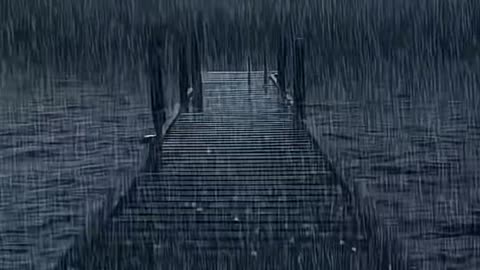 Heavy rain at night