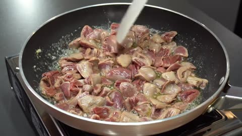 You've never eaten a dish like this before! Delicious recipe for chicken hearts Quick and easy!