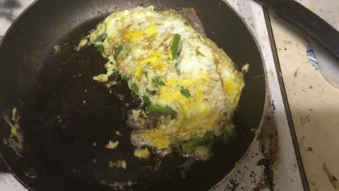 Cooking with me asparagus omelette with slice steak
