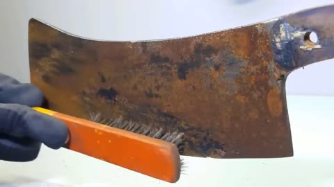 Extremely Rusty Cleaver Restoration - Antique Cleaver Restoration