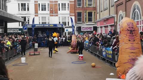 Shrove Tuesday Pancake Race, Scarborough, North Yorkshire 25th February 2020