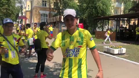 Hinchas del Bucaramanga en Rusia en el mundial