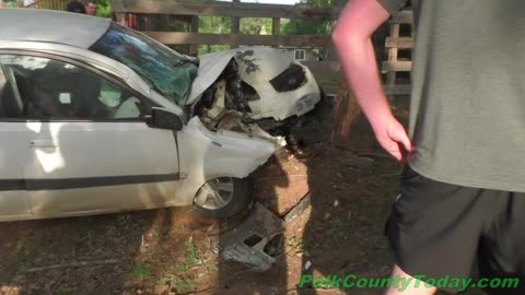 DRIVER SLAMS INTO TREE, ALCOHOL SUSPECTED, WEST TEMPE TEXAS, 04/14/24...