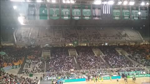 Panathinaikos Fans at Pavlos Giannakopoulos Tournament Final Game