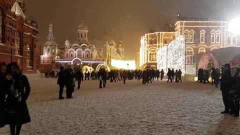 Moscow red square on winter