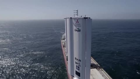 Cargo ship sets sail to test wind power at sea