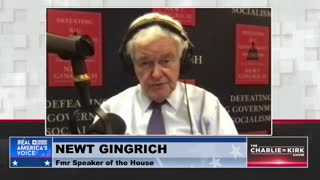 Former House Speaker Newt Gingrich joins Charlie Kirk to react to the FBI raiding Trump's house: "Their goal is to block Trump from running."