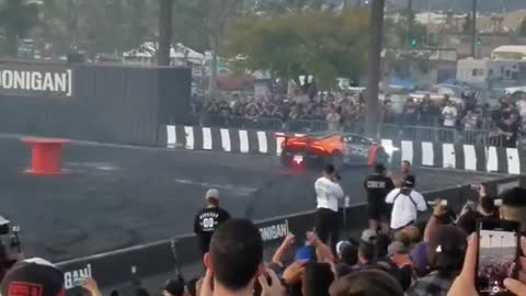 Lambo Puts on a Fiery Show