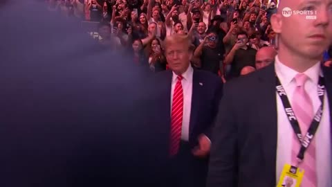 President Trump enters the building for #UFC299