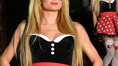 Paris Hilton is Cinderella in The Ultimate Disco Heels for Halloween.'