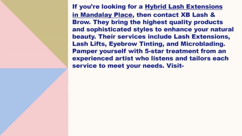 Best Hybrid Lash Extensions in Mandalay Place