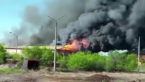 IN TUVA RUSSIAN, ONCE AGAIN, A WAREHOUSE CAUGHT FIRE, BURNING ON AN AREA OF ​​​​NEARLY 3 000 M2