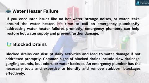 Top 4 Reasons to Call an Emergency Plumber - Leak Detection of Atlanta