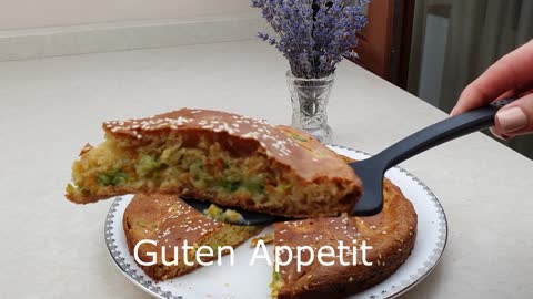 Cook it in 10 minutes, a quick and tasty dinner recipe. Vegetable cake # 3
