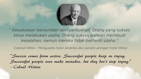 Conrad Hilton's words of wisdom