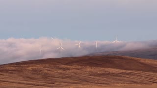 Beautiful! Windmills Spinning in the Clouds