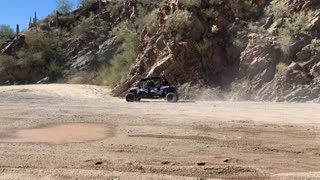 Riding the RZR in a wash near Wickenburg Arizona.