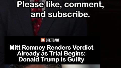 Mitt Romney Comments on Donald Trump Hush Money Trial After One Day of Trial