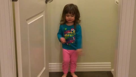 Adorable Two-Year-Old Dancing and Singing Without A Care In The World