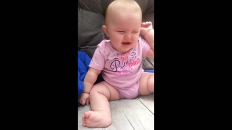This baby is amazing at fake crying
