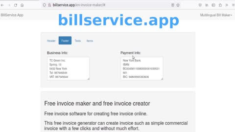 Free Invoice Software - Online Invoices - Billservice.app