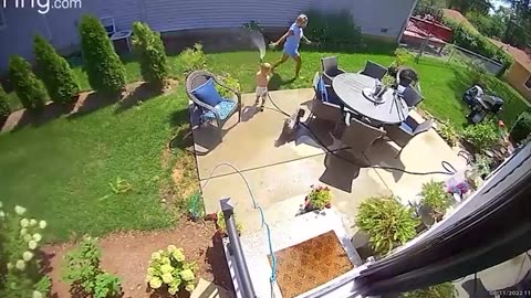 Toddler Hoses Down Its Mom