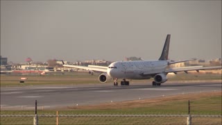 Plane landing in Vancouver, Canada