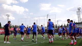 New signing Rodrigo de Paul trains with Atletico Madrid