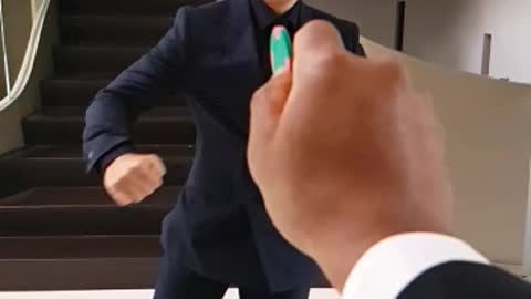 Ninja Bottle Cap Challenge In A Suit