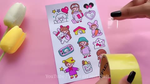 ( part-2) how to make kawaii sticker at home /handmade cute kawaii sticker /DIY sticker /paper craft
