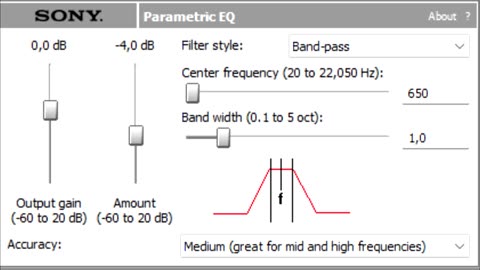 Oh l'Amour(live version) Parametric EQ