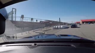 2020 Dodge Challenger Scat Pack Widebody running the ROVAL at Auto Club Speedway