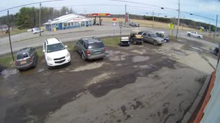 Dump Truck Tires Tumble Down Road