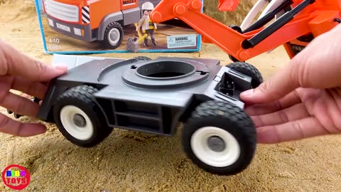 Excavator & Dump Truck Construction Toy Vehicles for Kids