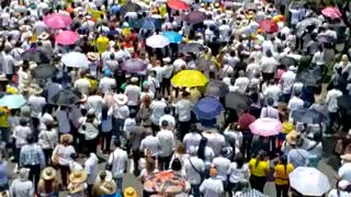 Multitudinaria marcha contra el gobierno de Petro en Medellín
