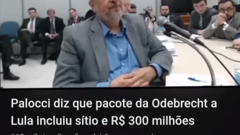Palocci diz que pacote da Odebrecht a Lula incluiu sítio e R$ 300 milhões.
