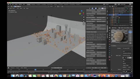 Blender City breakdown: Shallow focus derelict FG shot using the CityBuilder 3d add-on