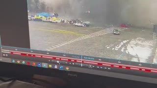 Ukrainian Government Building Gets Blown Up While Surrounded By Civilians