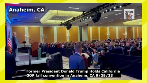 Trump arrives at the California Republican Party Fall 2023 Convention in Anaheim, CA | Massive Crowd