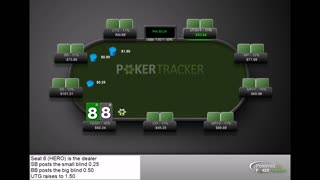 Trapping with mid set, Poker Holdem