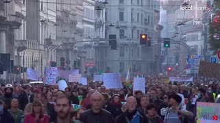 Streets of Milan Packed to the Rafters Against Covid Passports