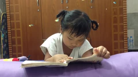 My cute baby study and Funny video