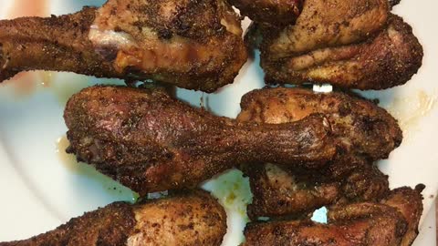 Tandoori Chicken Drum Sticks and Thighs Wood Fired in DIY Home Made Tandoor