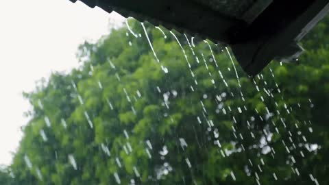 Relaxing Sound of Raining On A Tin Roof with Soothing and Relaxing Music for Power Napping
