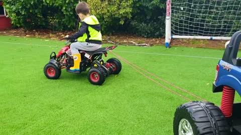 Towing the Quad at the Playground